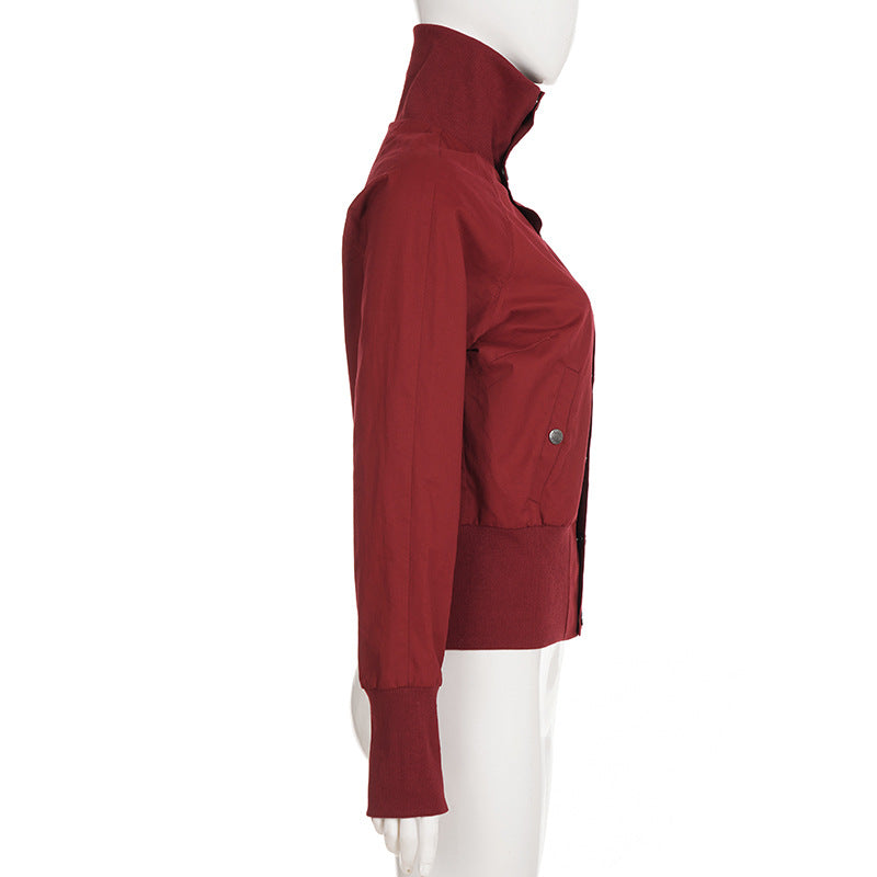 Effortlessly Chic Merlot Bomber Jacket – Your Fall Wardrobe Essential