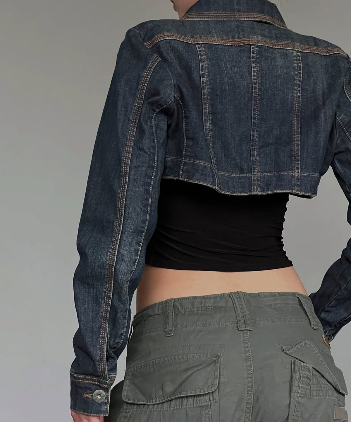 Y2K Cropped Denim Jacket for Women | Fall Fashion & Street Style Shrug