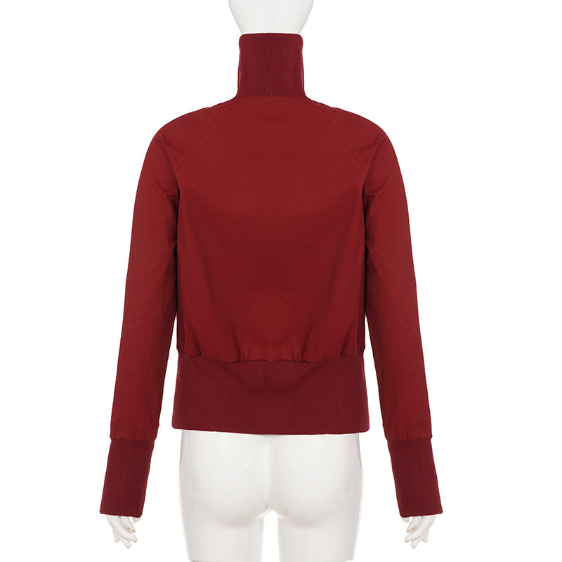 Effortlessly Chic Merlot Bomber Jacket – Your Fall Wardrobe Essential