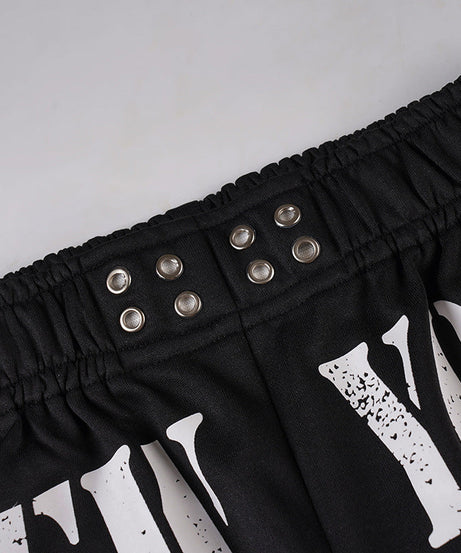 Iconic NYC Style: Black 'NEW YORK' Graphic Wide-Leg Lounge Pants – Fall Fashion Essential