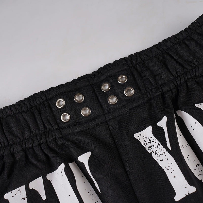 Iconic NYC Style: Black 'NEW YORK' Graphic Wide-Leg Lounge Pants – Fall Fashion Essential