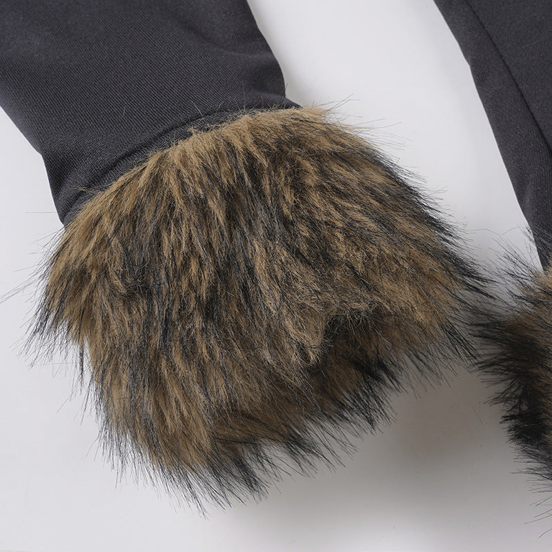 Chic Faux Fur Buckle Jacket – Edgy Fall & Winter Statement Top for Women