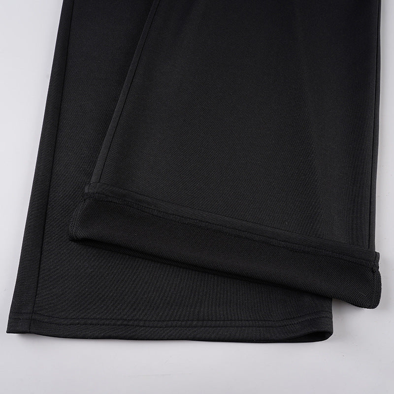 Iconic NYC Style: Black 'NEW YORK' Graphic Wide-Leg Lounge Pants – Fall Fashion Essential