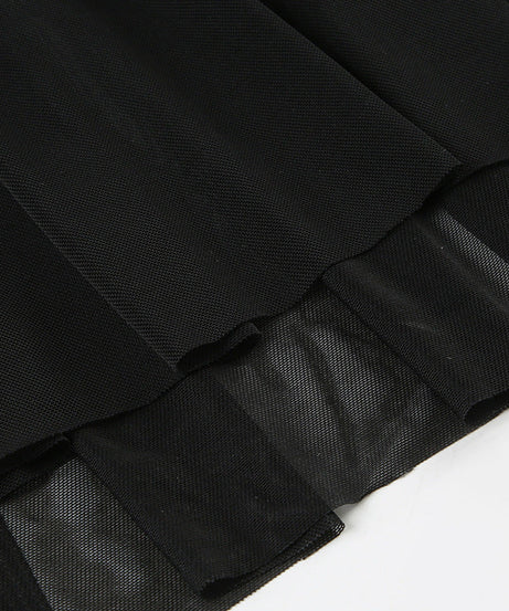 Glamorous Black Strapless Backless Maxi Dress with Sheer Skirt - Fall & Holiday Party Ready