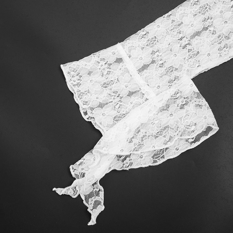 Ethereal Lace Off-Shoulder Top | Asymmetric Flowing Hem | Romantic Fall & Halloween Chic