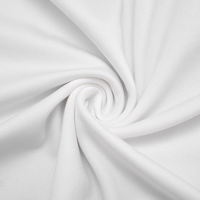 Sultry White Lace Illusion Ruched Maxi Dress - Elegant Holiday Party Gown