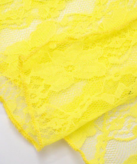 Sunshine Yellow Lace Maxi Dress with Bell Sleeves & High Slit - Your Daring Fall Getaway & Event Statement