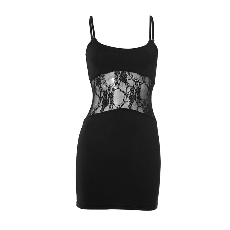Sultry Black Lace Patchwork Bodycon Mini Dress - Your Fall & Holiday Party Essential
