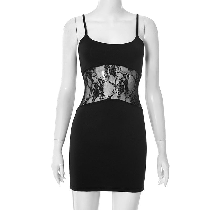 Sultry Black Lace Patchwork Bodycon Mini Dress - Your Fall & Holiday Party Essential