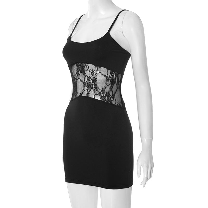 Sultry Black Lace Patchwork Bodycon Mini Dress - Your Fall & Holiday Party Essential