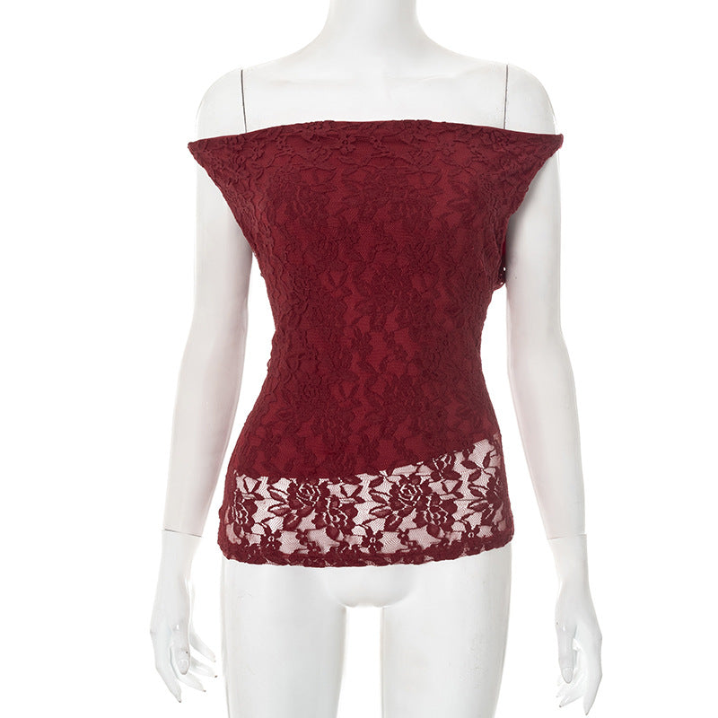 The Scarlett Embrace Lace Off-Shoulder Top | Fall & Holiday Chic