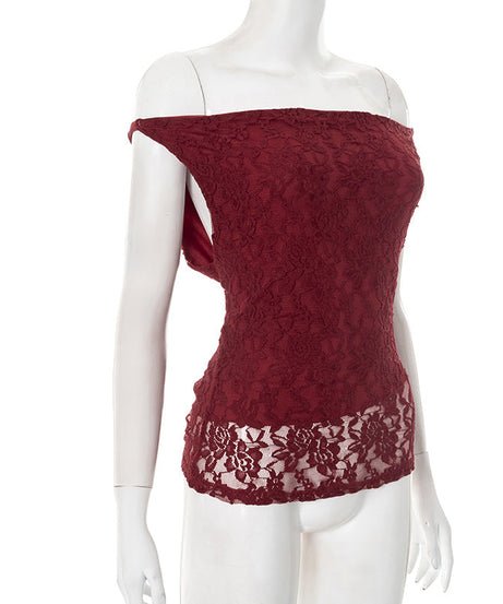 The Scarlett Embrace Lace Off-Shoulder Top | Fall & Holiday Chic