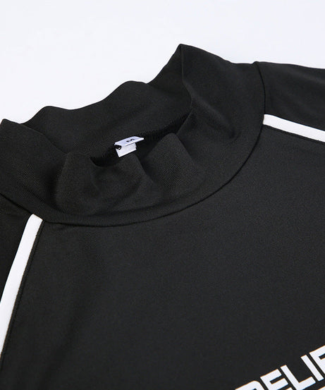 "Believe In Light" Empowering High Neck Bodysuit – Chic Fall Layering & Athleisure Essential