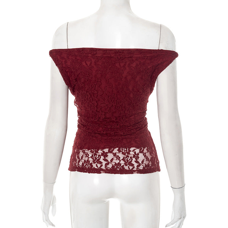 The Scarlett Embrace Lace Off-Shoulder Top | Fall & Holiday Chic