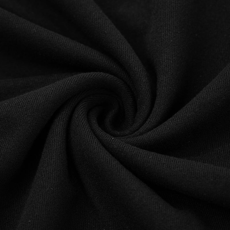 Elevated Fall Style: Chic Asymmetric One-Shoulder Long Sleeve Top with Split Cuffs