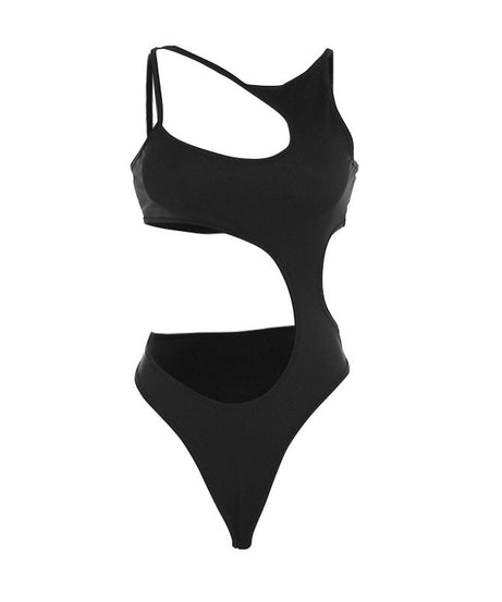 Dare to Dazzle: The Chic Black Cut-Out Bodysuit | Fall Party & Statement Style