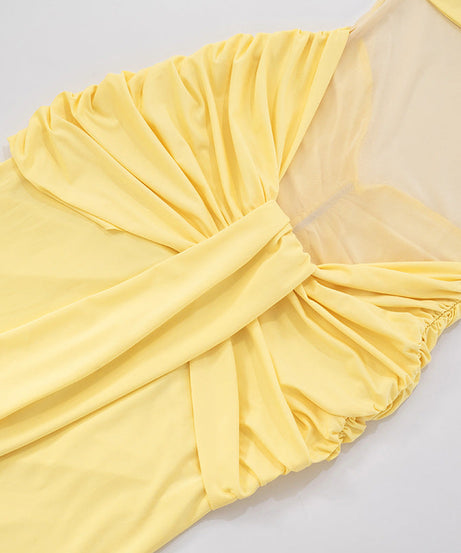 Effortless Glamour: Black Halter Ruched Maxi Dress – Perfect for Holiday & Gala Season