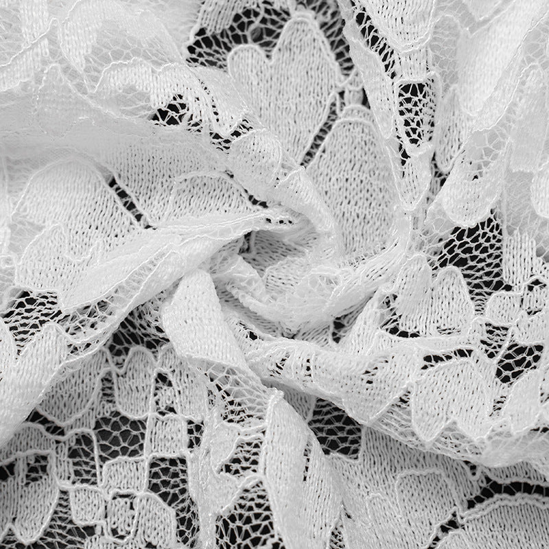 Chic White Lace Sheer Button-Up Top - Fall Layering & Date Night Must-Have