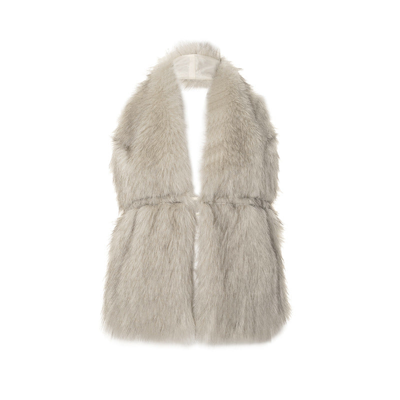 Elevate Your Fall & Holiday Style: Plush Faux Fur Longline Vest for Women – Chic & Cozy Outerwear