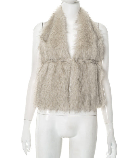 Elevate Your Fall & Holiday Style: Plush Faux Fur Longline Vest for Women – Chic & Cozy Outerwear