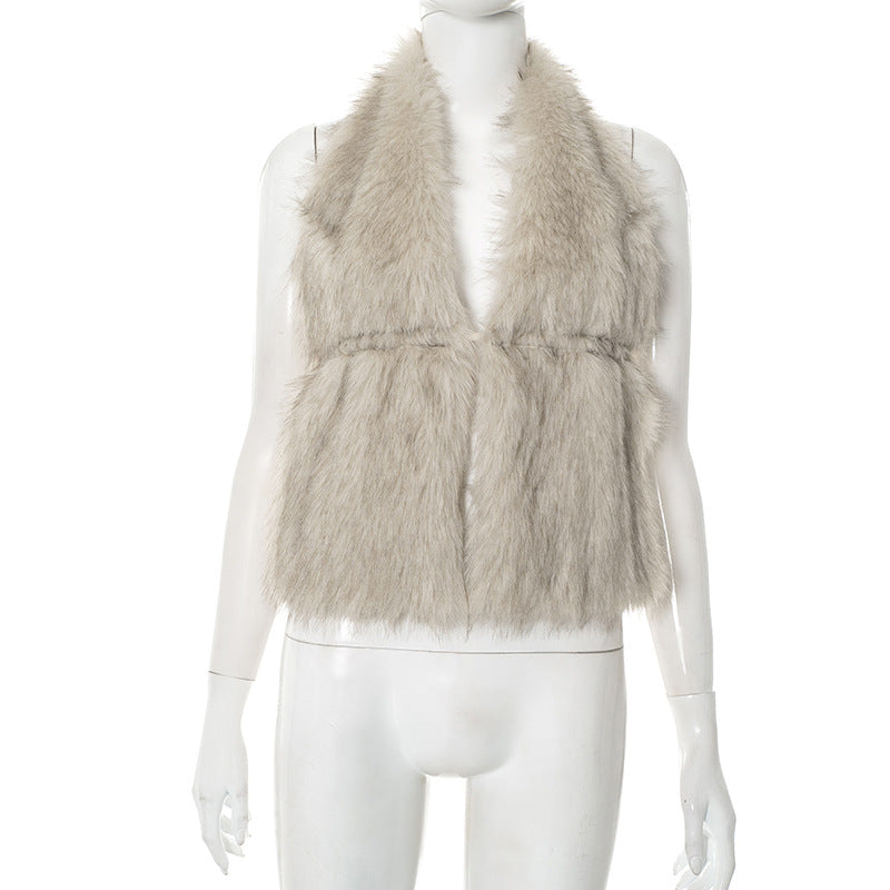 Elevate Your Fall & Holiday Style: Plush Faux Fur Longline Vest for Women – Chic & Cozy Outerwear