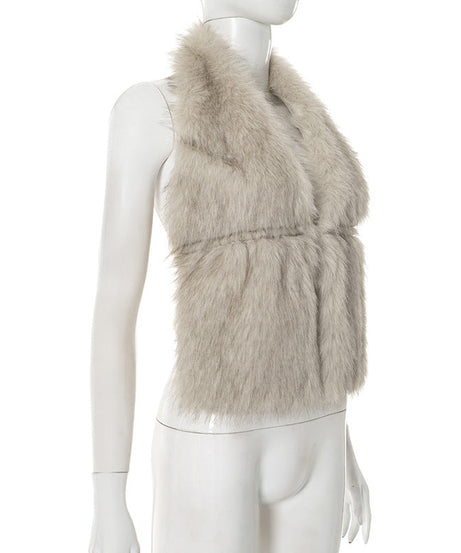 Elevate Your Fall & Holiday Style: Plush Faux Fur Longline Vest for Women – Chic & Cozy Outerwear