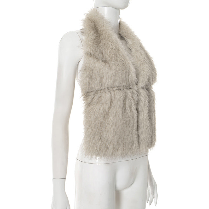 Elevate Your Fall & Holiday Style: Plush Faux Fur Longline Vest for Women – Chic & Cozy Outerwear