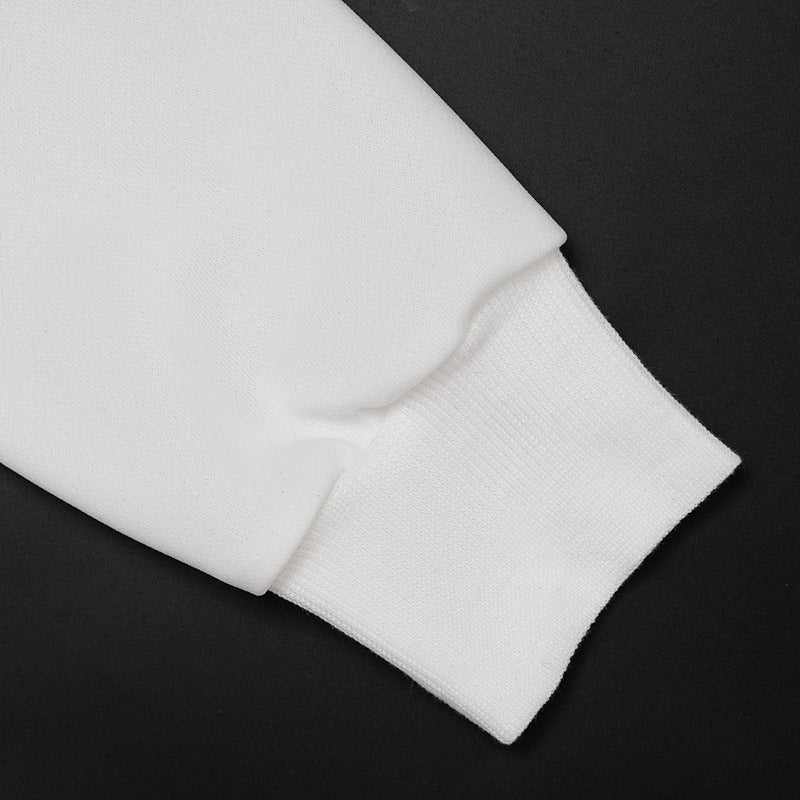 Fall Chill Luxe: Women's White Cropped Zip Hoodie & Ribbed Shorts Set