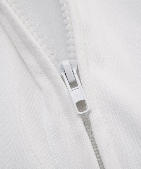 Cozy Chic Y2K White Athleisure Set: Cropped Hoodie, Halter Bralette & Ruched Shorts for Fall