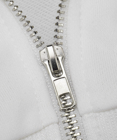 Fall Chill Luxe: Women's White Cropped Zip Hoodie & Ribbed Shorts Set