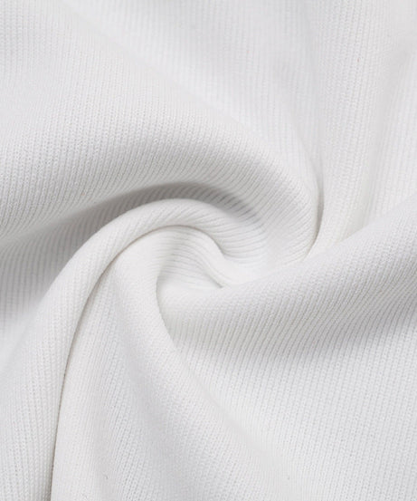 Cozy Chic Y2K White Athleisure Set: Cropped Hoodie, Halter Bralette & Ruched Shorts for Fall