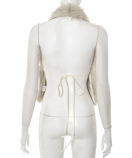 Elevate Your Fall & Holiday Style: Plush Faux Fur Longline Vest for Women – Chic & Cozy Outerwear