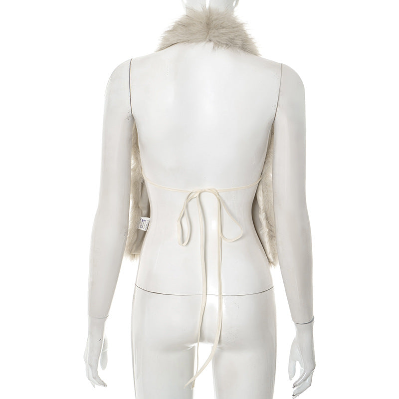 Elevate Your Fall & Holiday Style: Plush Faux Fur Longline Vest for Women – Chic & Cozy Outerwear