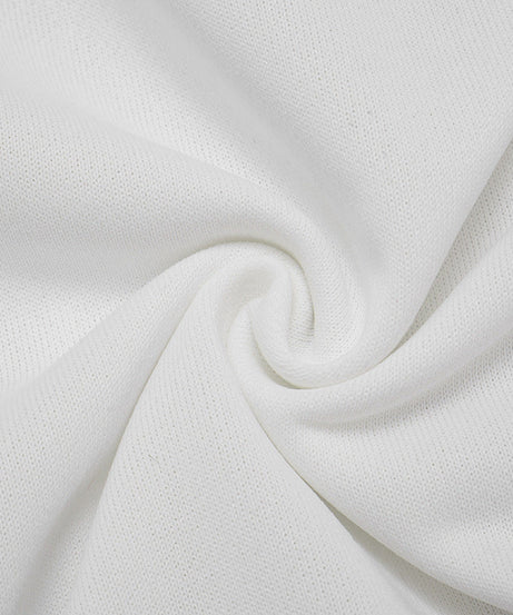 Fall Chill Luxe: Women's White Cropped Zip Hoodie & Ribbed Shorts Set