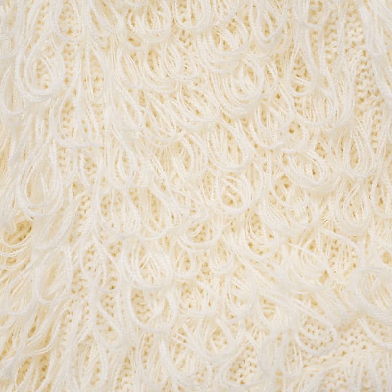 Boho Fringe Knit Crop Top & Mini Skirt Set | Effortless Fall Two-Piece