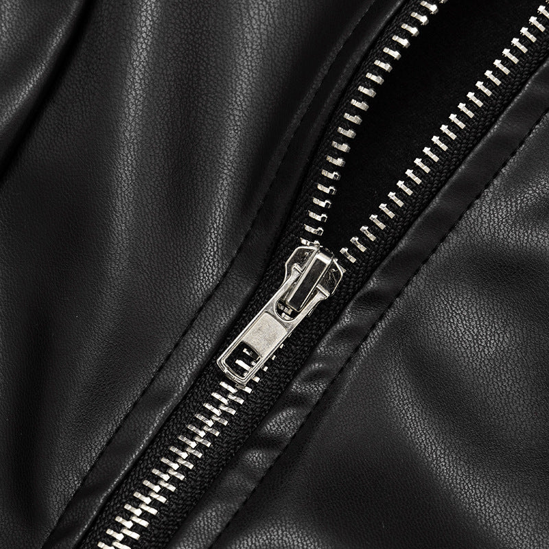 Edgy Elegance: Faux Leather Asymmetric Zip Mini Dress | Fall Night Out Style