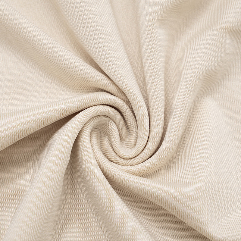 Chic Autumn Nights: High Neck Plunge Draped Mini Dress with Statement Sleeves