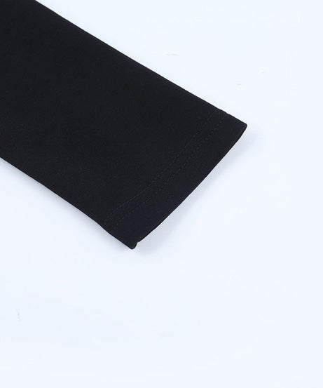 Black 3D Floral Long Sleeve Mini Dress - Holiday Party & Date Night Chic