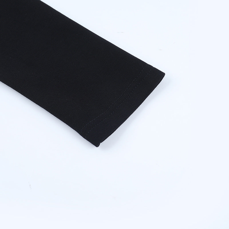 Black 3D Floral Long Sleeve Mini Dress - Holiday Party & Date Night Chic