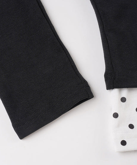 Chic Fall Layered Polka Dot Halter & V-Neck Long Sleeve Top Set - Versatile Autumn Style for Her