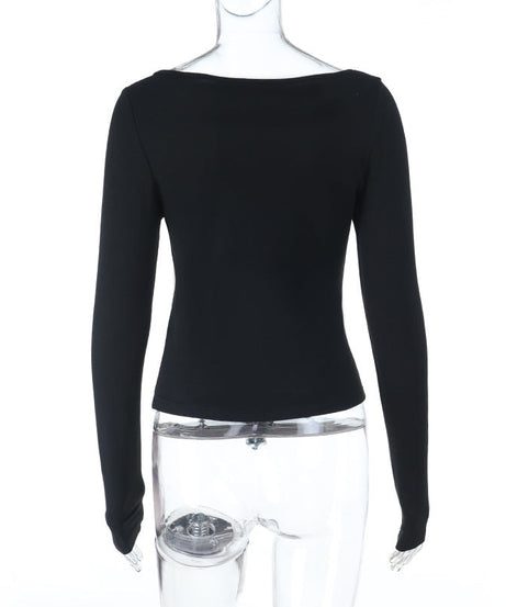 The Aspen Chic Black Button-Front Knit Top | Elegant Fall & Winter Essential