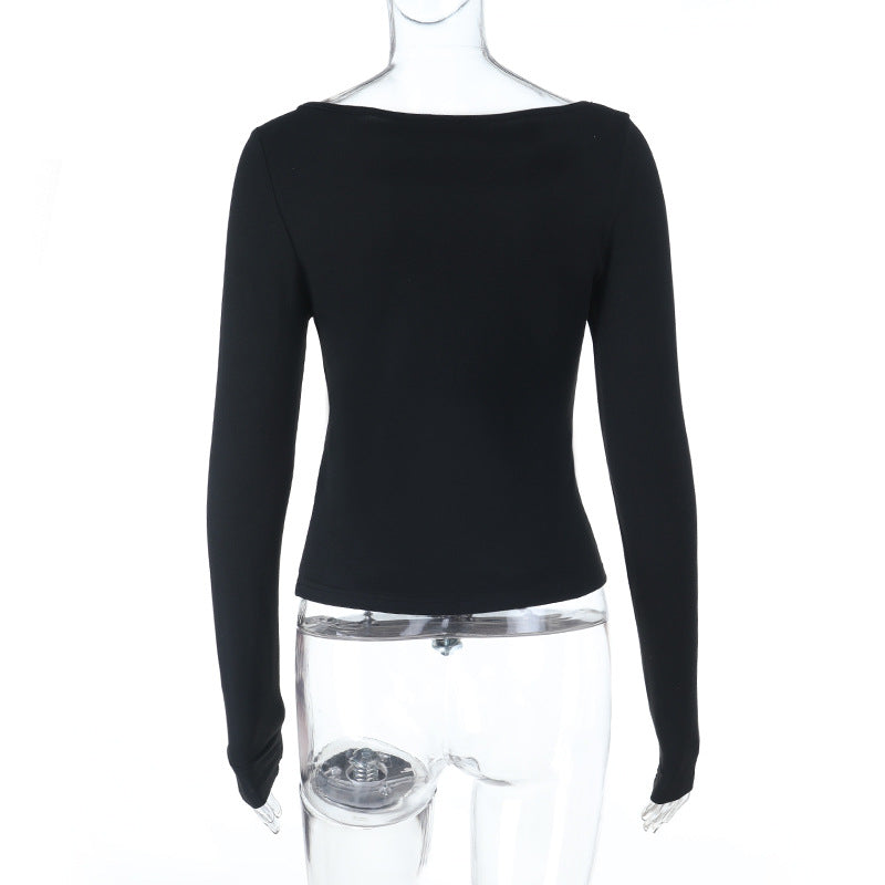 The Aspen Chic Black Button-Front Knit Top | Elegant Fall & Winter Essential