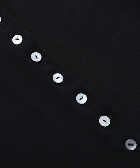 The Aspen Chic Black Button-Front Knit Top | Elegant Fall & Winter Essential