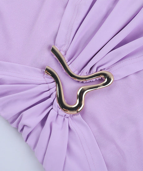 Lavender Goddess Off-Shoulder Ruched Maxi Dress - Your Fall Event & Resort Escape Essential