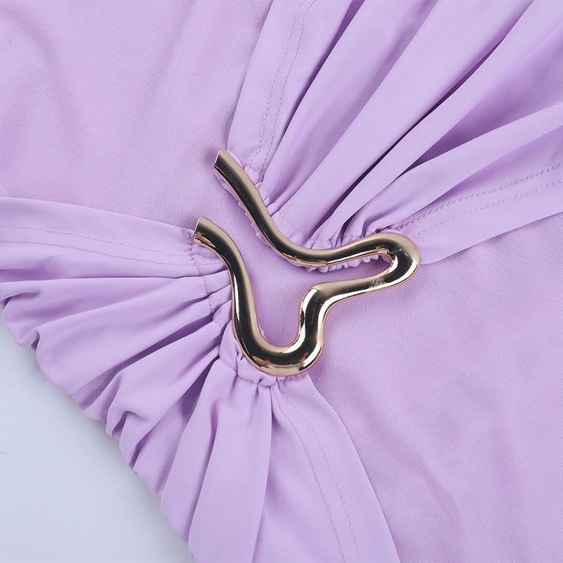 Lavender Goddess Off-Shoulder Ruched Maxi Dress - Your Fall Event & Resort Escape Essential