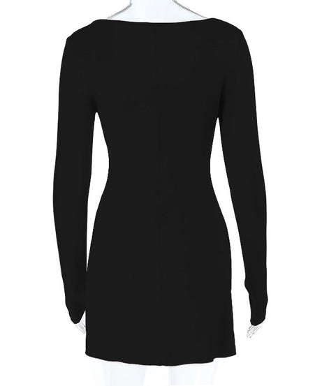 Sultry Black O-Ring Lace Cutout Bodycon Mini Dress - Fall & Holiday Party Ready