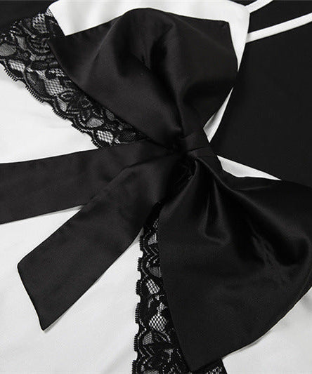 Elegant Bow-Detail Satin Maxi Slip Dress – Perfect for Fall Galas & Holiday Soirées