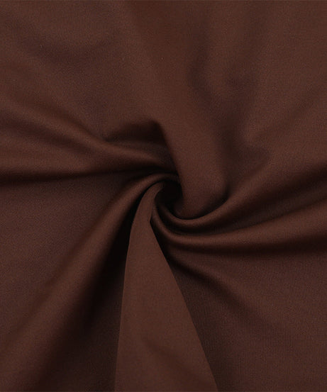 Autumn Luxe: Brown V-Neck Long Sleeve Top with Chic Studded Detail