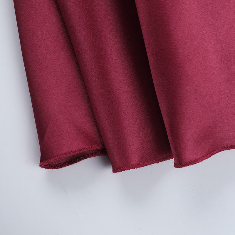 Romantic Wine Red Off-Shoulder Corset Mini Dress – Elegant Lace & Satin for Fall & Holiday Parties