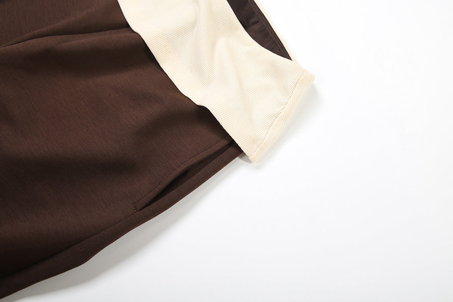 Autumn Luxe: Cropped Off-Shoulder Zip Hoodie & Wide-Leg Lounge Set for Women